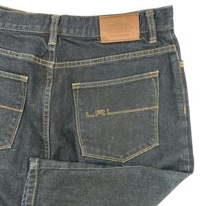 LRL Ralph Lauren Jeans Co Womens Dark Wash Denim Midi Skirt‎ Size 8